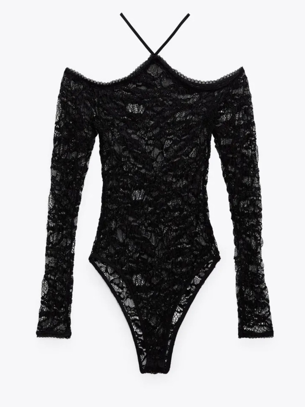 ZARA LACE BODYSUIT BLACK - Picture 2 of 4